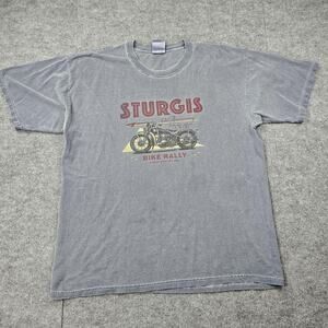 Vintage Sturgis Shirt Mens XL Gray 2001 Bike Rally Graphic 61st Anniversary Y2K